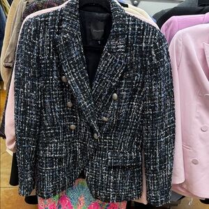 Dynamite Black and White Tweed Jacket